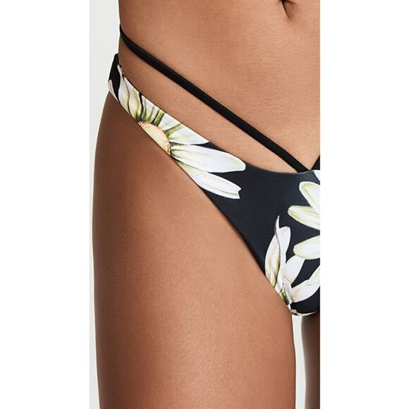 💕AGUA BENDITA💕 Egle Moss Bikini Bottoms ~ Black Floral Print Small S NWT - Picture 3 of 16